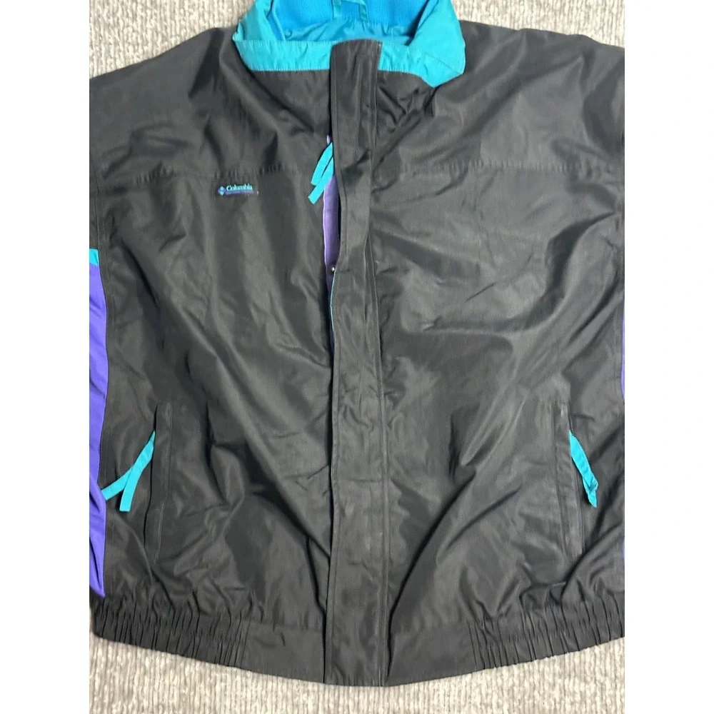 Columbia Bugaboo Mens Vintage Jacket Black Purple XL